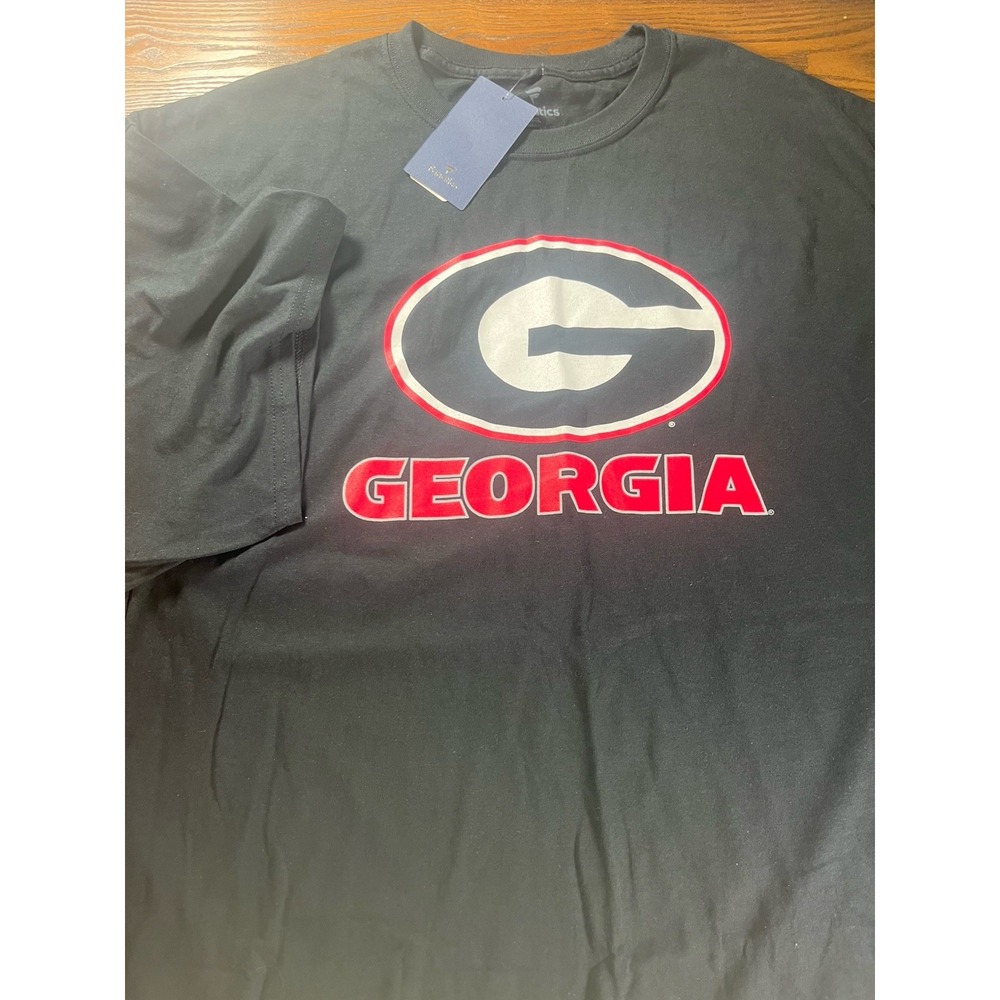 NEW Men's Georgia Bulldogs Shirt 3XL Black Fanatics Logo Short Sleeve NCAA NWT